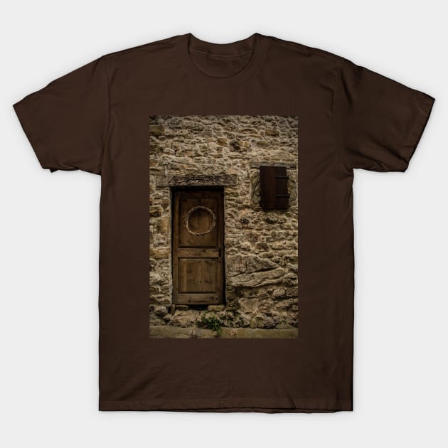 Door in Poffabro, North East Italy T-Shirt by jojobob